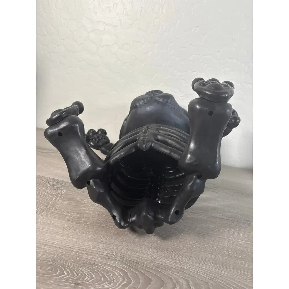 Halloween Skeleton Teddy Bear Decoration Prop Plastic‎ Blow Mold 14” Rare HTF